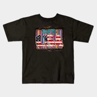 Small Town USA Patriotic 4th of July Kids T-Shirt